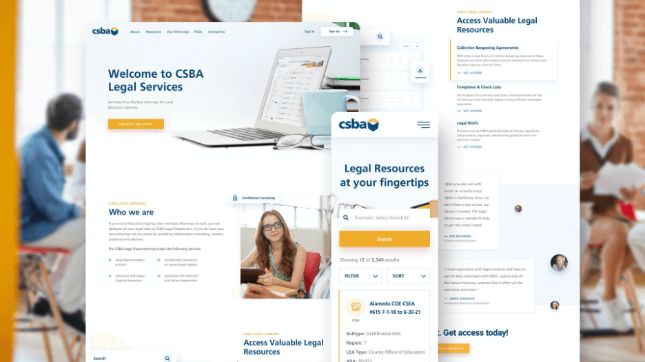 California School Board Association’s Legal Library design by BlueBolt