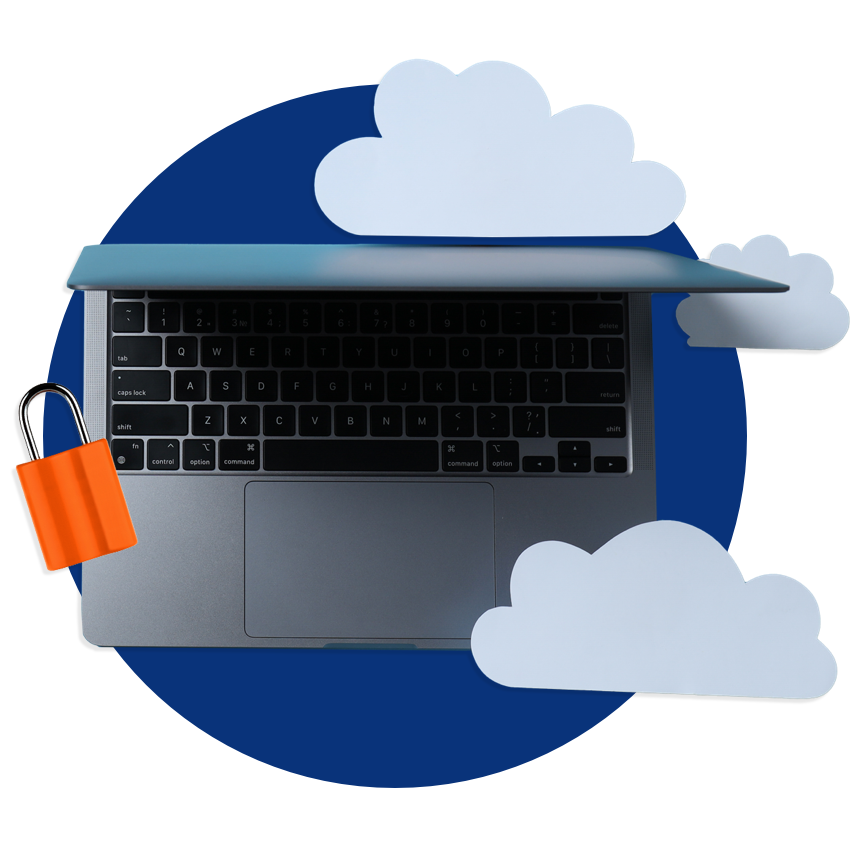 Tablet displaying a lock for security