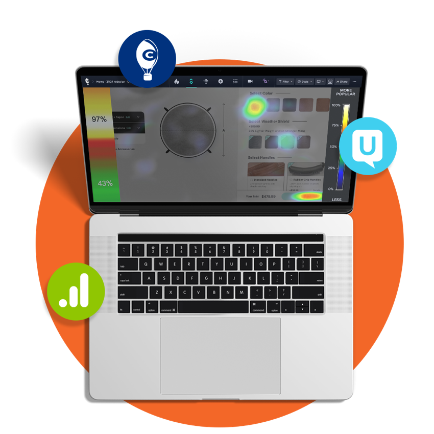 laptop with heatmap