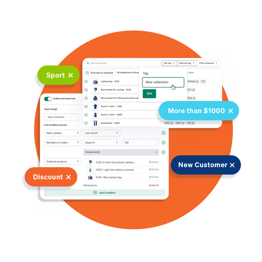 Tablet displaying the admin for Shopify ecommerce