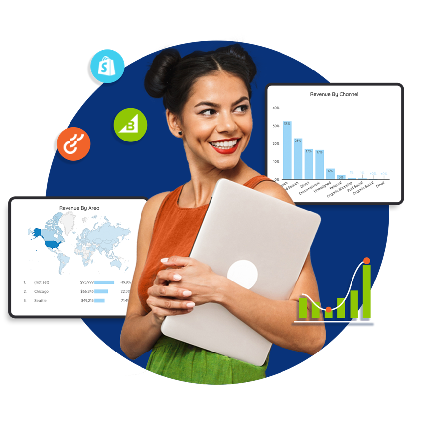 woman holding laptop