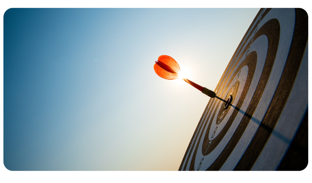 arrow in a bullseye