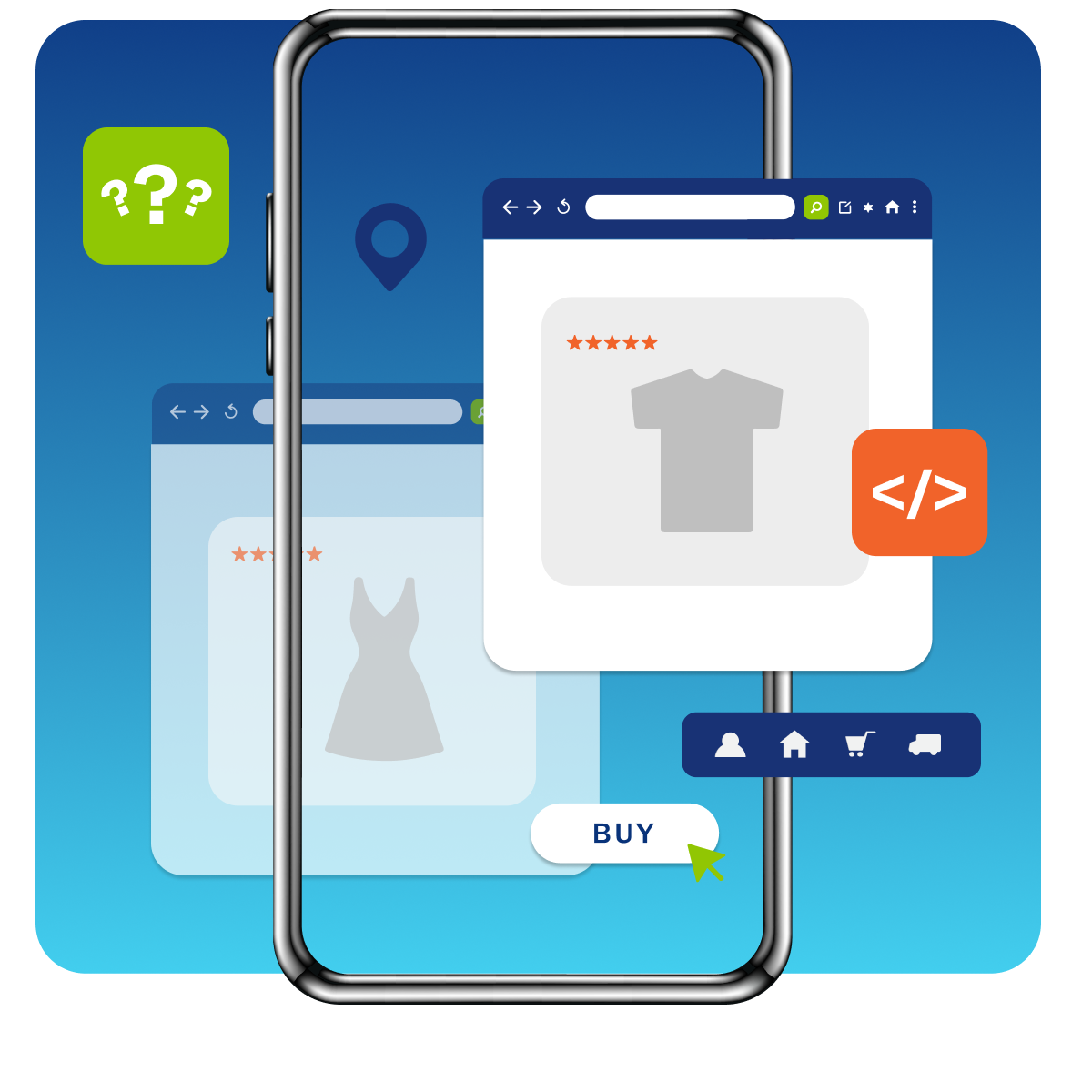 Person looking at options