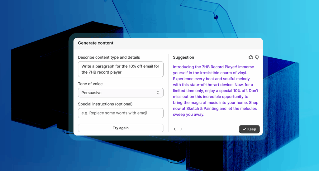 AI content generator