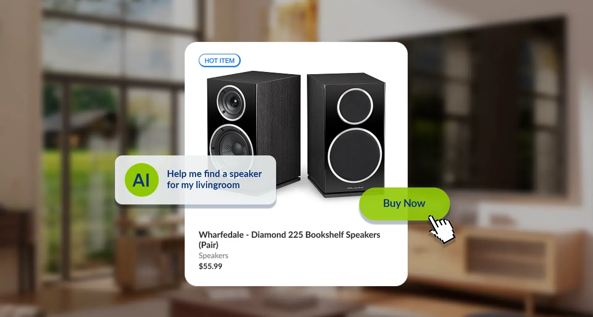 Product card with speaker