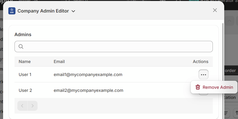 Manage company admins 3