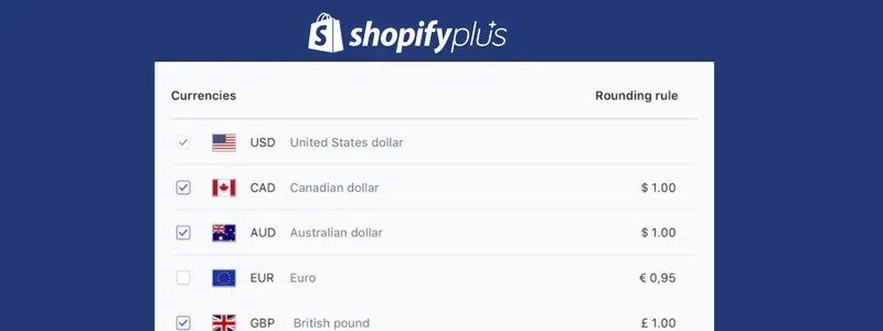 Shopify Markets: Currencies