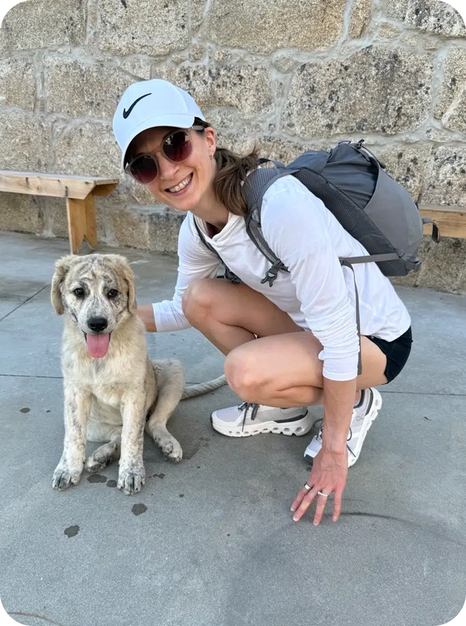Alexis Coburn and her dog